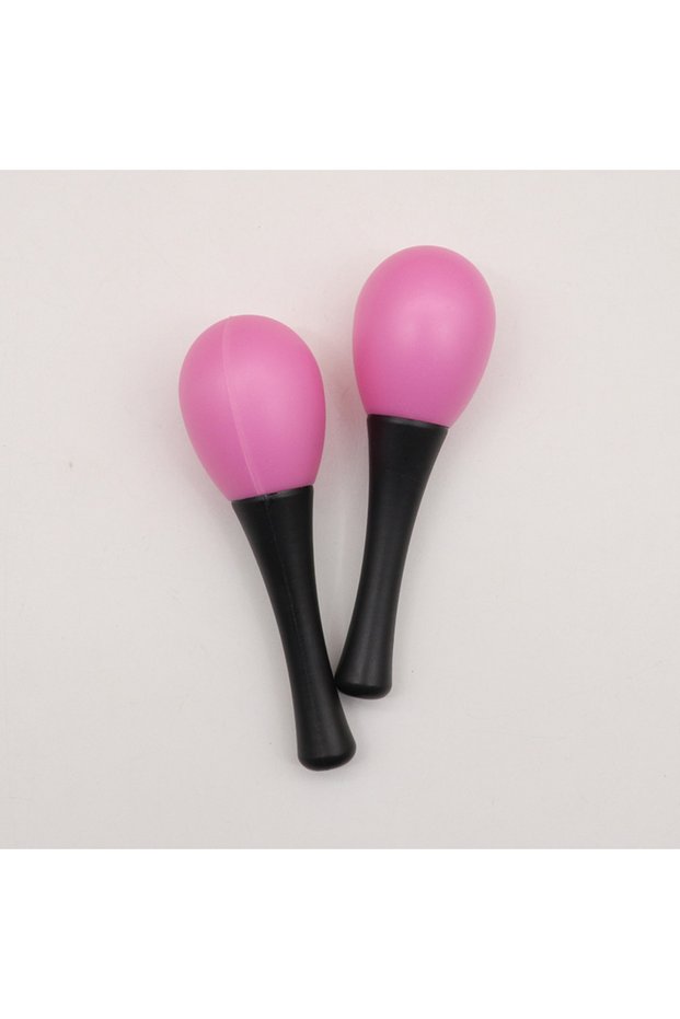 pink 2pcs Maraca Set of Small Shakers, Orff Percussion Instruments, Shakers - Christmas KVT Party, H