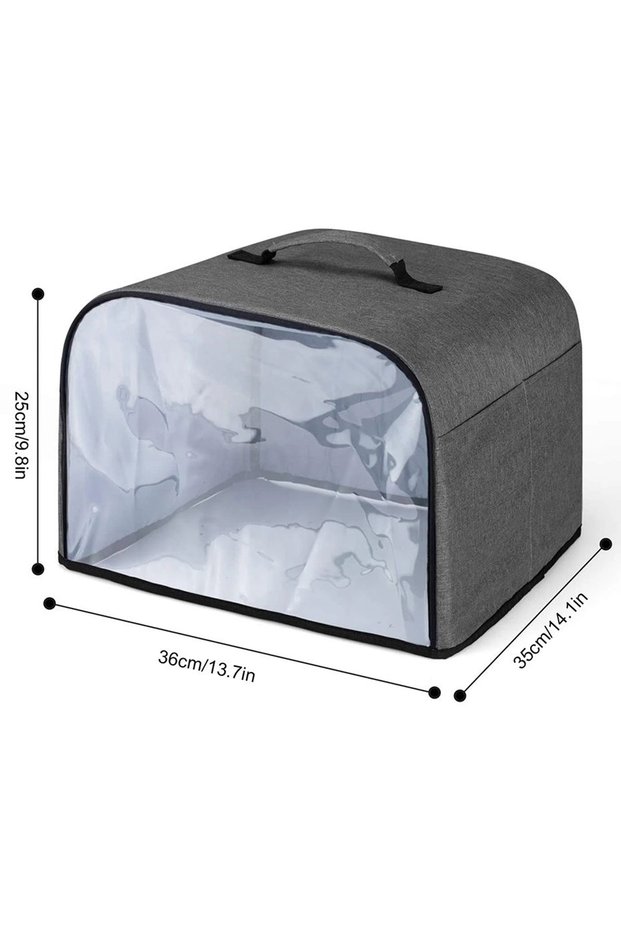 Gray Air Fryer Hood For Ninja Foodi Grill Durable Kitchen Dust Cap With Storage Pockets Waterproof H