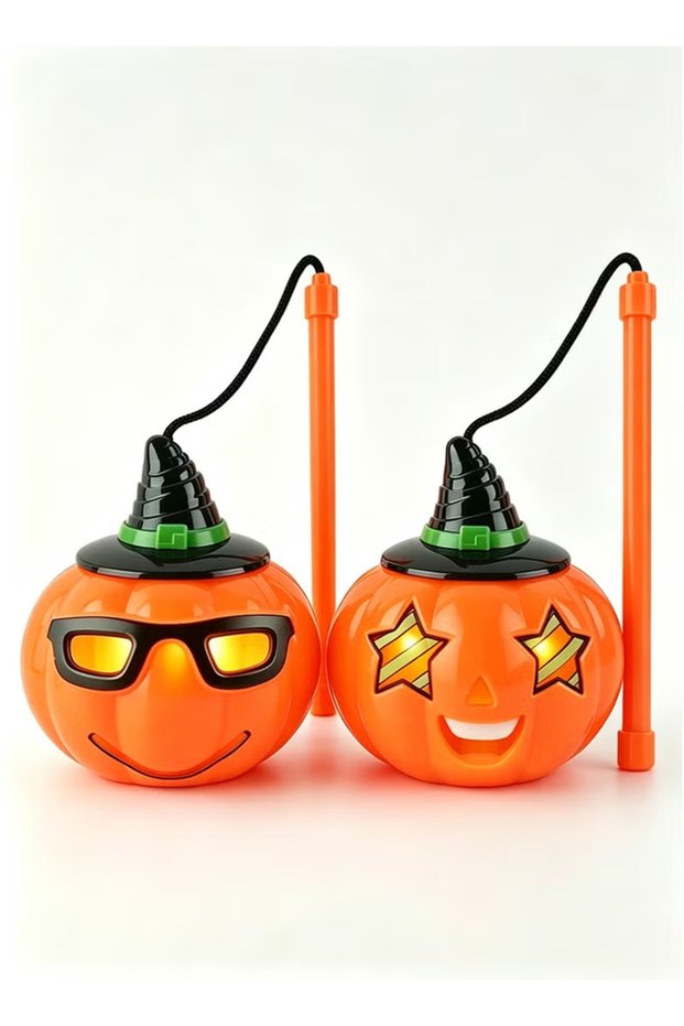Cute Funny Face Light-Up Handheld Pumpkin Lantern, Kids Party Sound & Light Lantern, Festive Children's Toy Decoration