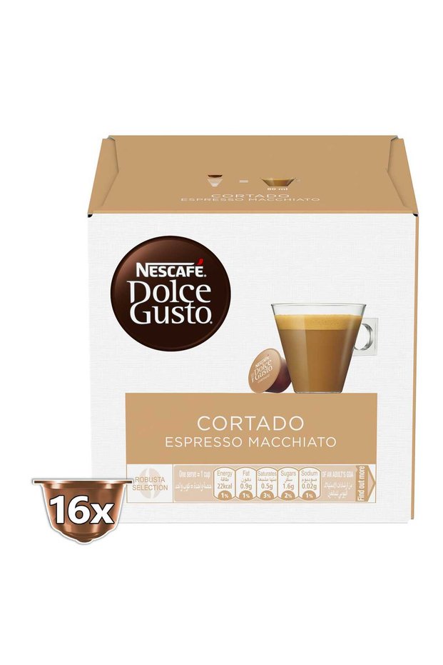 Dolce Gusto Cortado (Espresso Macchiato) Coffee Capsules 16 pcs