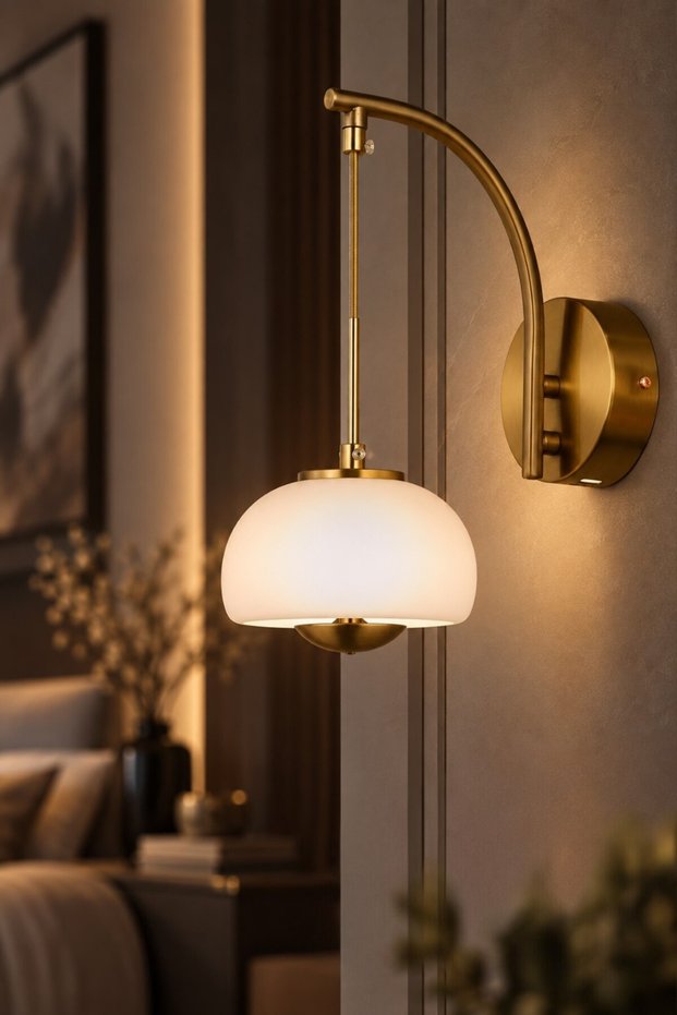 Mushroom Wall Sconce Antique 3 Color Light Feature Dimmer Modern Glass Pendant Lamp Led Chandelier Living Room Kitchen Chandelier