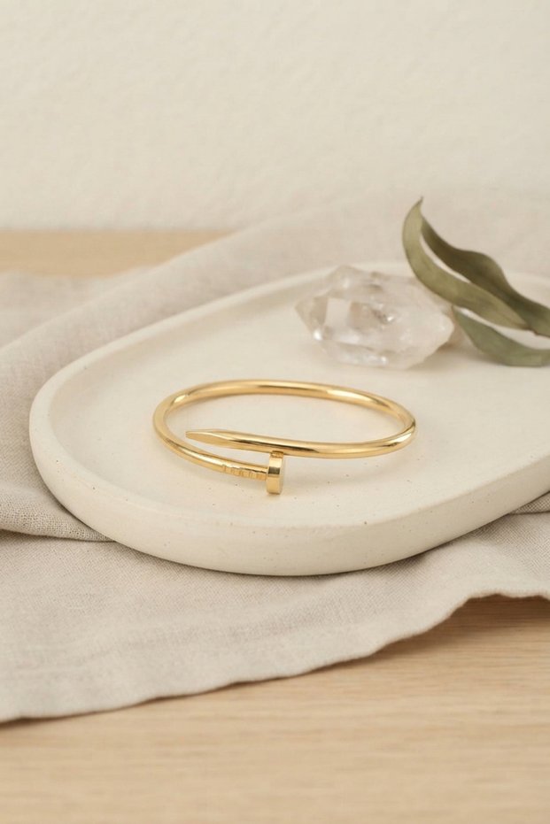 316L Steel Gold Color Nail Model Bracelet