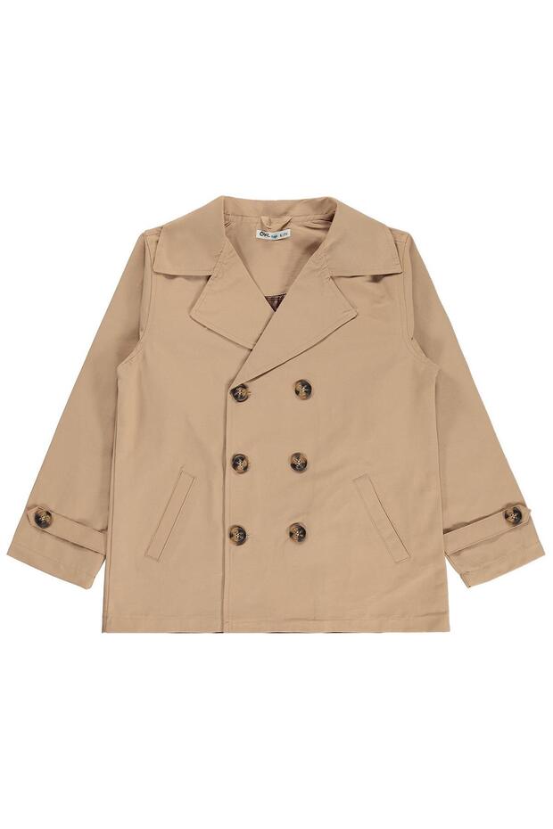 Elbow Patched Jacket for 10-13 Years Old - Beige