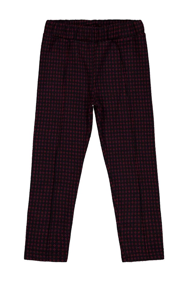 Civil girl star patterned tights km | jacquard/honeycomb empirme | school nursery and daily use - burgundy