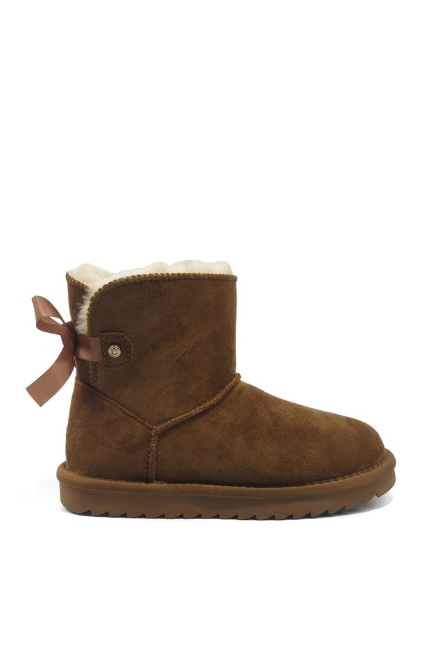 Flowery Brown Girls' Boots