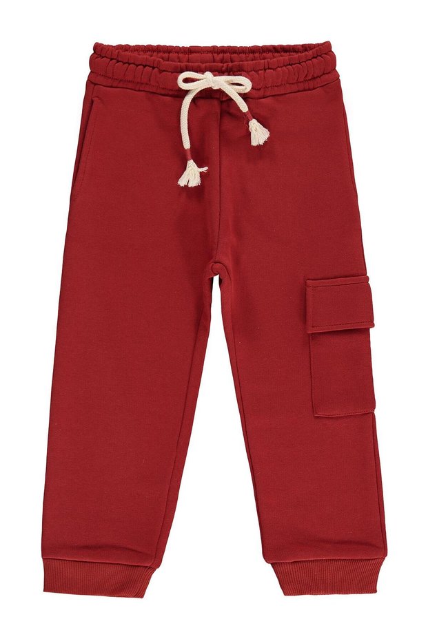 Cargo Pocket Sweatpants for 2-7 Years Old - Burgundy
