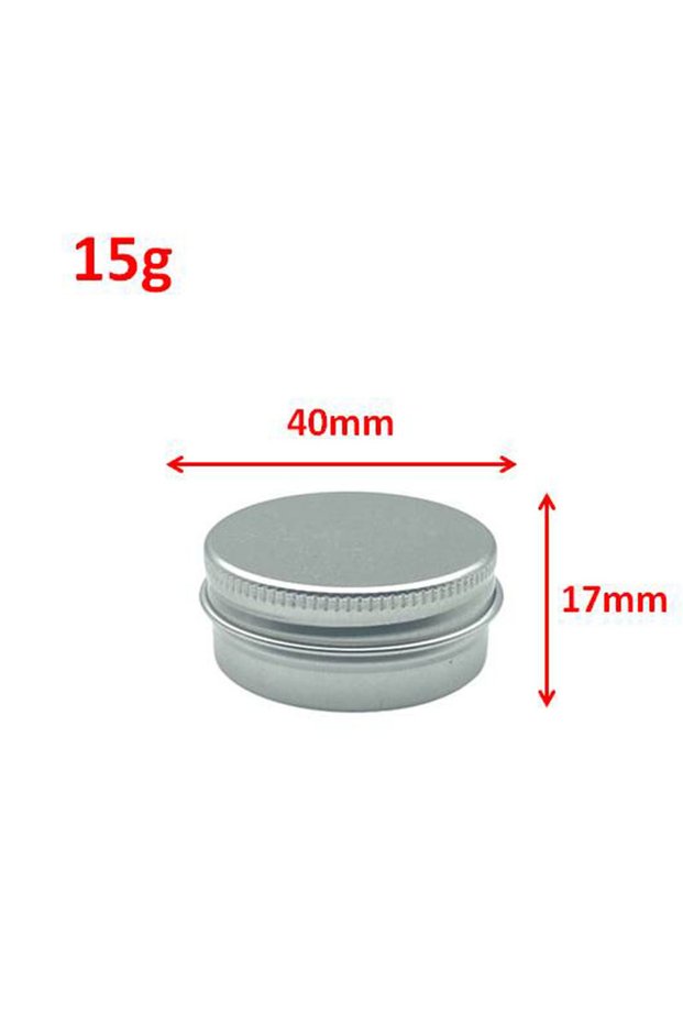 Metal 10pcs 15g 10Pcs 5g 10g 15g 20g 30g 50g Empty Silver Aluminum Tins Cans Screw Top Round Candle