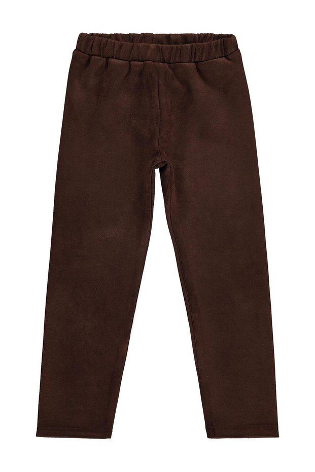 Suede Leggings for 6-9 Years - Brown