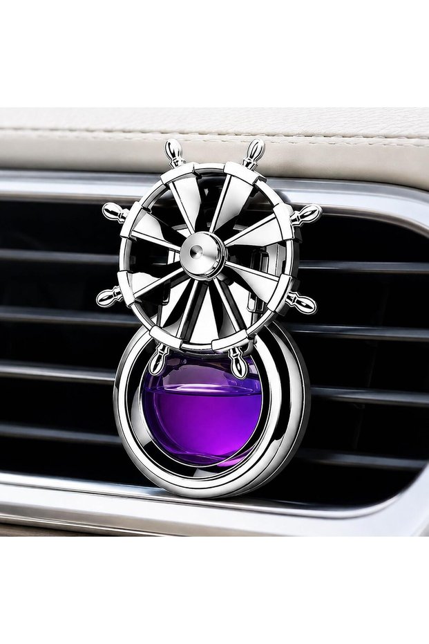 AUTO FAMILY Purple Car Air Freshener Vent Clip, Luxury Hanging Diffuser, Long Lasting Car Perfume Oil, Odor Eliminator for Car Interior, Adjustable Vent Fragrance, Premium Metal Design