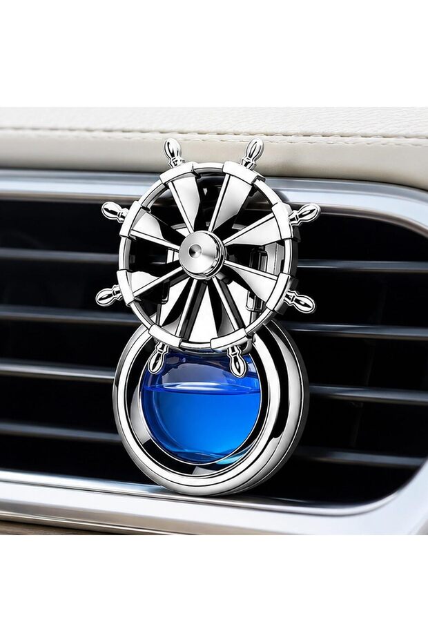 AUTO FAMILY Blue Car Air Freshener Vent Clip, Luxury Hanging Diffuser, Long Lasting Car Perfume Oil, Odor Eliminator for Car Interior, Adjustable Vent Fragrance, Premium Metal Design