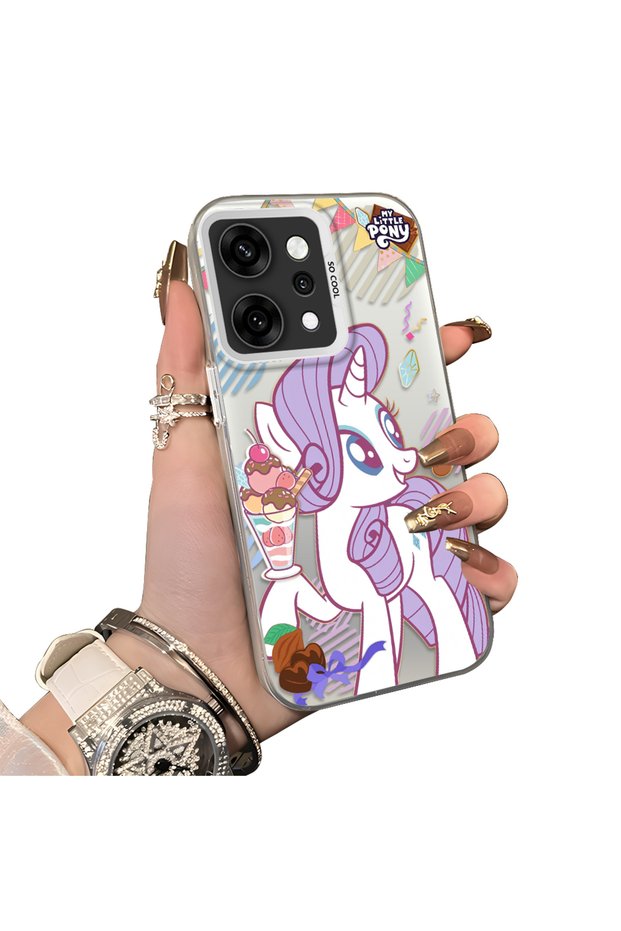 Oppo Reno14 Pro Compatible Acrylic Hard Back Panel with Silicone Edges Rarity Pattern Phone Case