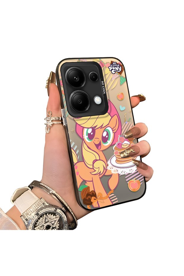 حافظة هاتف Xiaomi Poco M6 Pro 4G متوافقة مع لوحة خلفية صلبة من الأكريليك مع حافة سيليكون بنمط أبل جاك