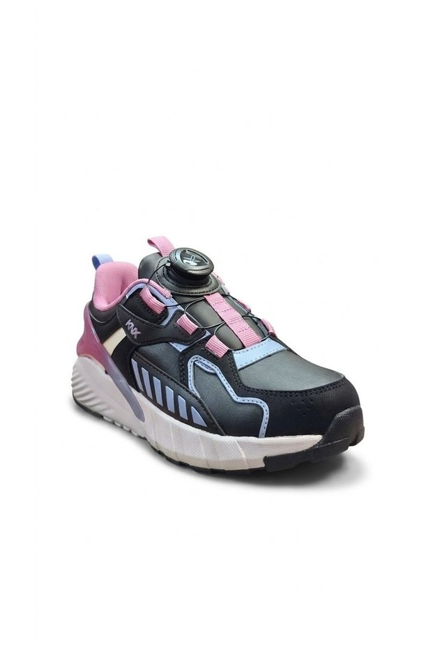 Revals F Black-Blue-Pink Girls' Sports Shoes