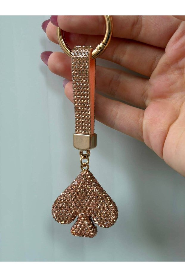 Gold Color Stone Fly Figure Keychain/Charm/Car Ornament