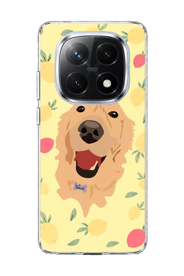 Redmi Note 14 Pro Plus 5g Compatible Yellow Dog Lemon Printed Transparent Phone Case