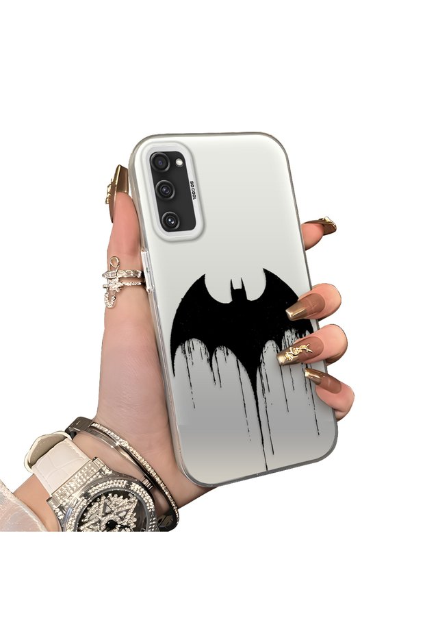 Samsung Galaxy S20 Fe 4G/5G Compatible Acrylic Hard Back Panel with Silicone Edges Batman Patterned Phone Case