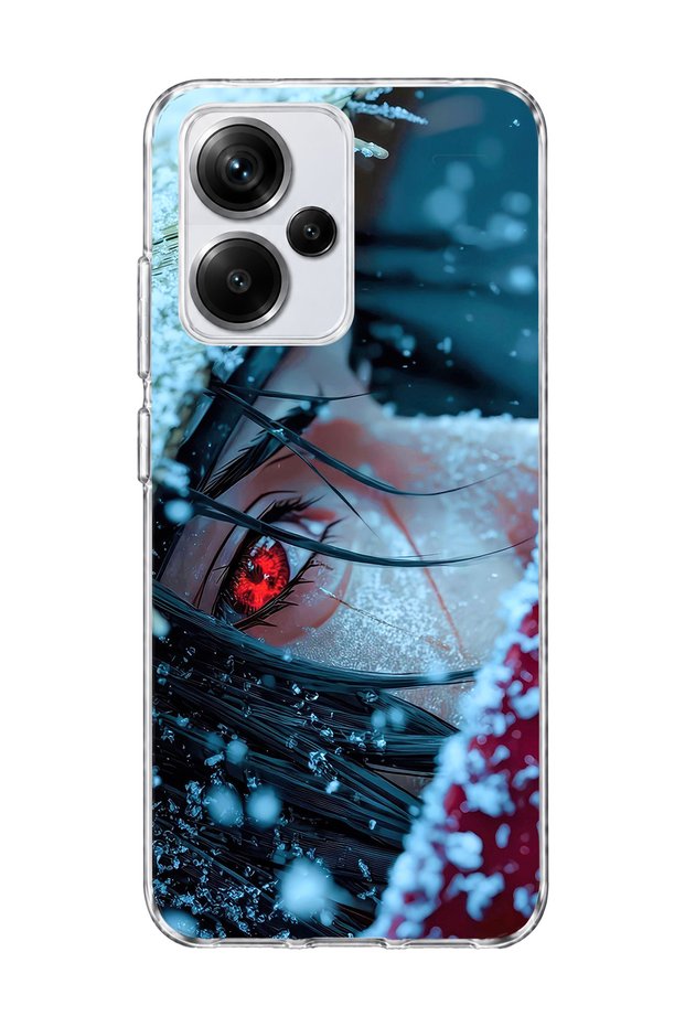 Redmi Note 13 Pro Plus 5g Compatible Anime Red Eye Printed Transparent Phone Case