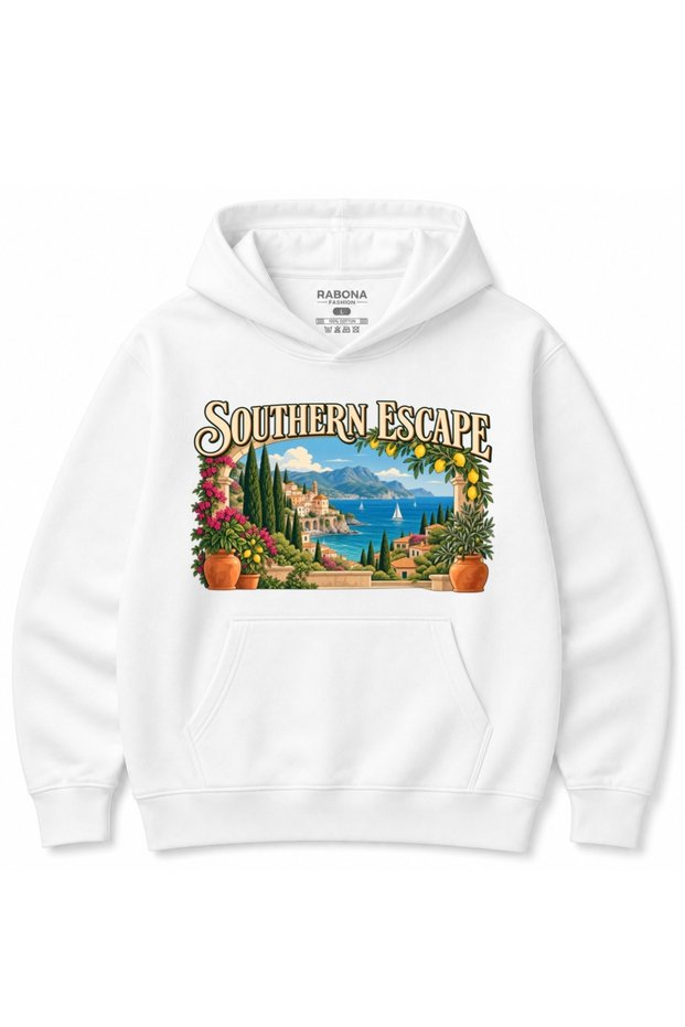 Southern Escape – Mediterranean Coastal Vintage Graphic Hoodie