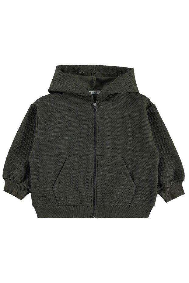 Honeycomb Fabric Cardigan for 2-5 Years Old - Khaki