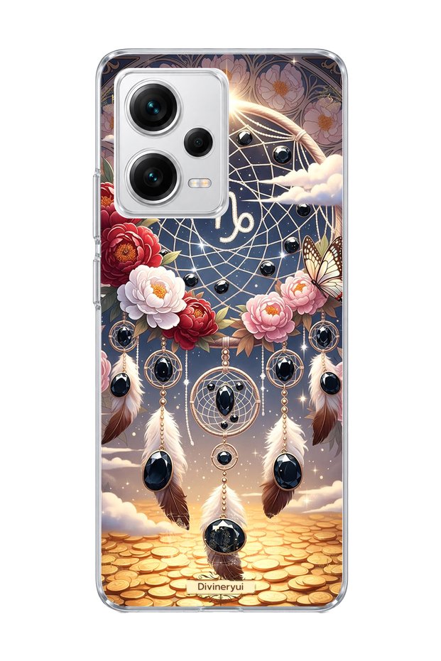 Redmi Note 12 Pro 5g Compatible Capricorn Sign Printed Transparent Phone Case