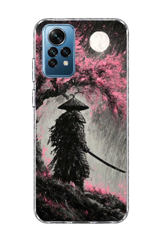 حافظة هاتف شفافة مطبوعة بتصميم ساموراي دولوناي متوافقة مع Redmi Note 12 Pro 4G