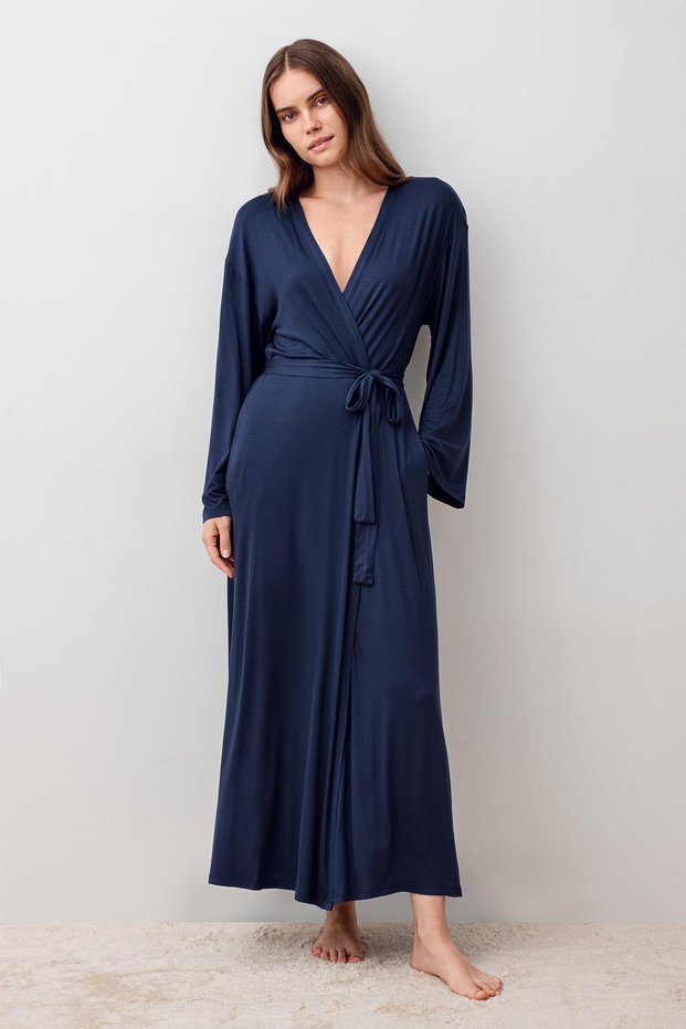 Long Sleeve Flexible Lycra Viscose Dressing Gown
