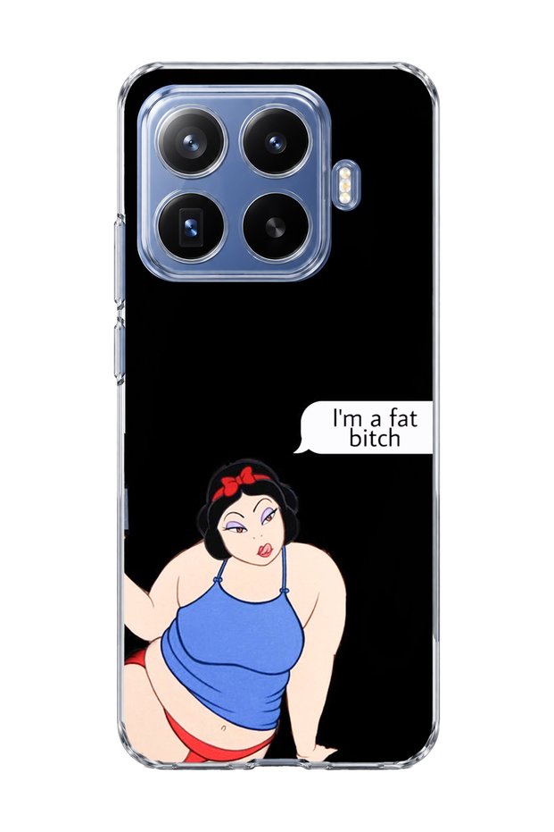 Mi 17t Pro Compatible Funny Princess Black Printed Transparent Phone Case