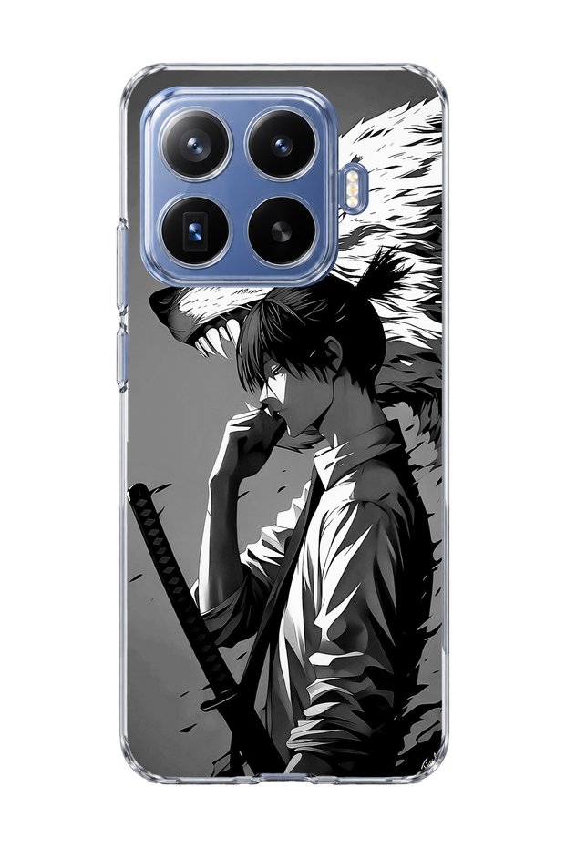 Mi 17t Pro Compatible Anime Wolf Warrior Printed Transparent Phone Case