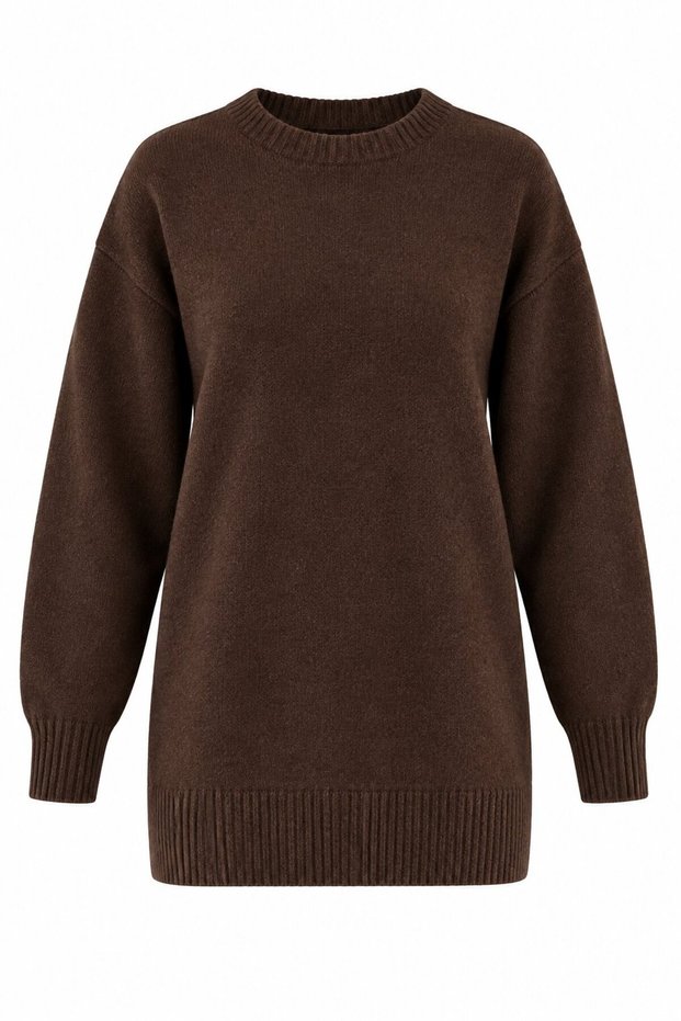 Brown Basic Knit Sweater - 2Y04595