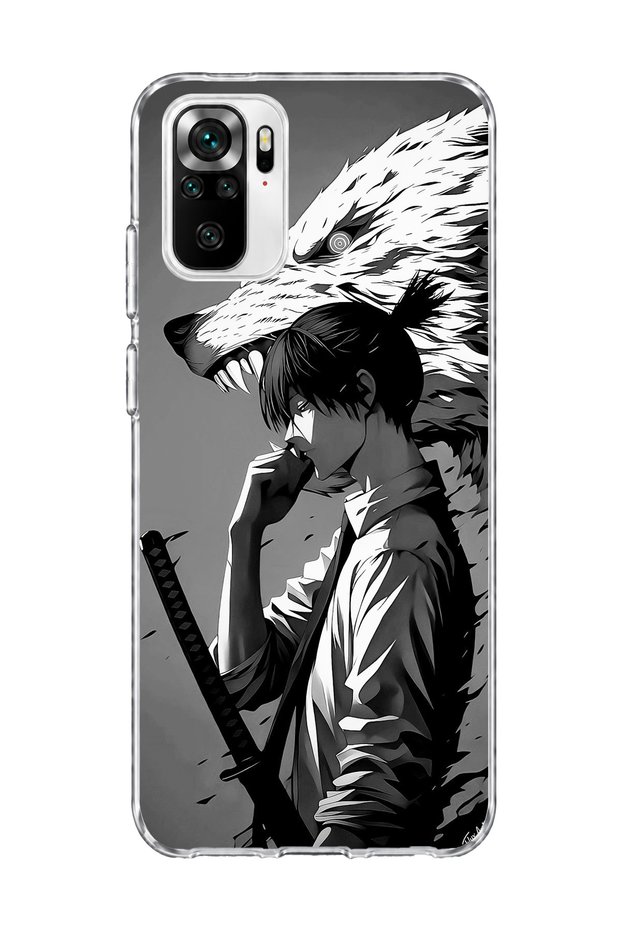 Redmi Note 10 / 10S Compatible Anime Wolf Warrior Printed Transparent Phone Case