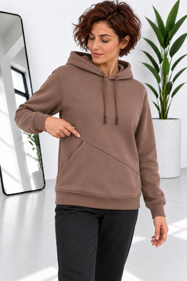 Premium Quality 3-Ply Cotton Model Hooded Sweatshirt