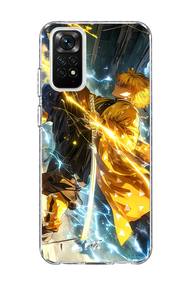 Redmi Note 11 / 11S Compatible Anime Lightning Sword Printed Transparent Phone Case