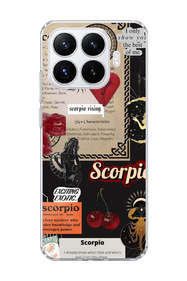 Mi 17t Compatible Scorpio Sign Printed Transparent Phone Case