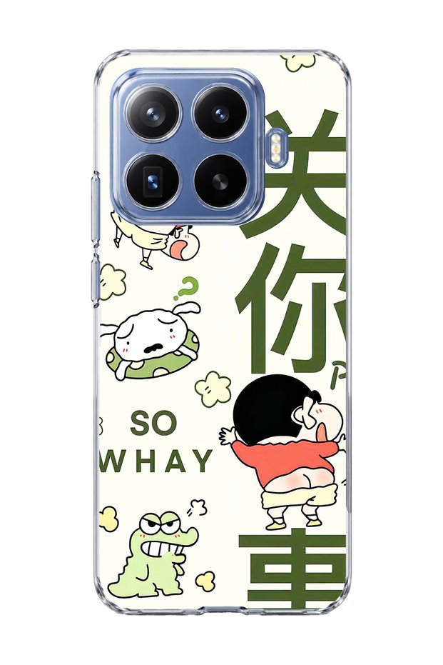 Mi 17t Pro Compatible Funny Character Green Text Printed Transparent Phone Case