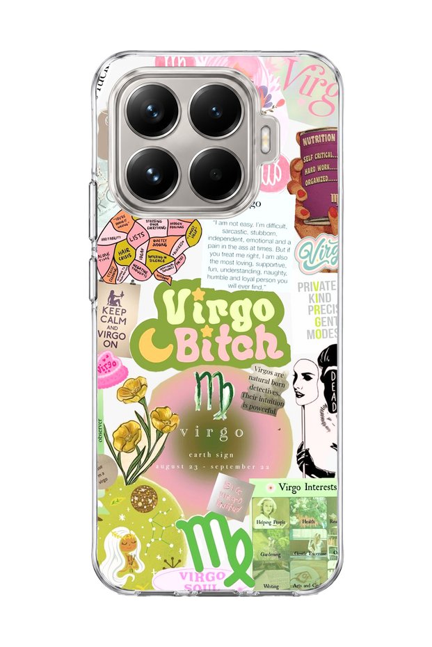 Mi 15t Pro Compatible Virgo Sign Printed Transparent Phone Case