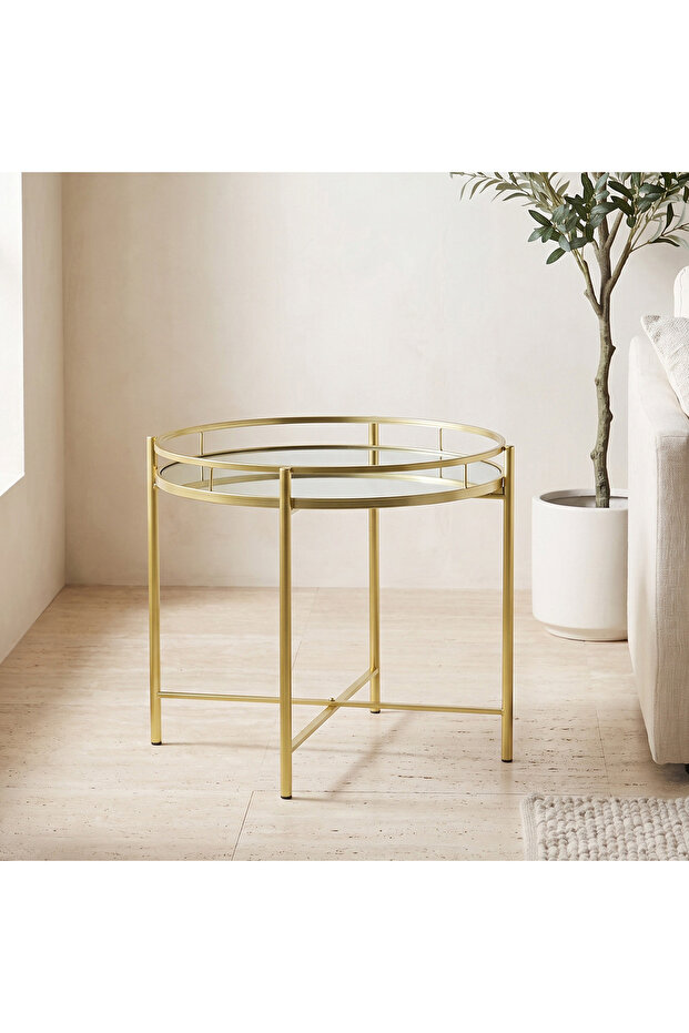 Mirror Top Accent Table