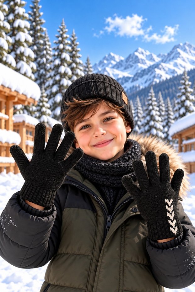 Ki̇tti̇ 26245-10 Men's 9-15 Touchscreen-Enabled Knitted Gloves