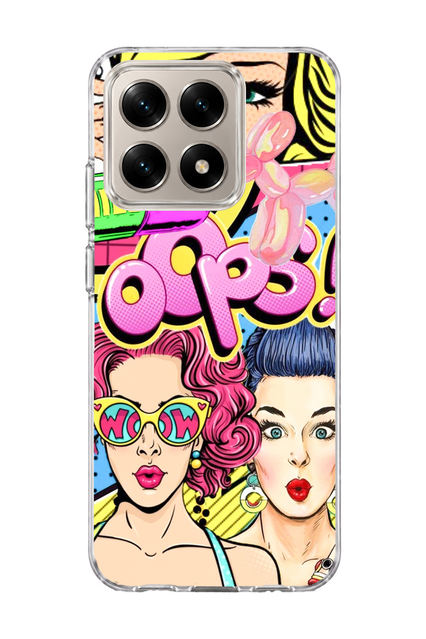 Mi 15t Compatible Colorful Comic Women Printed Transparent Phone Case