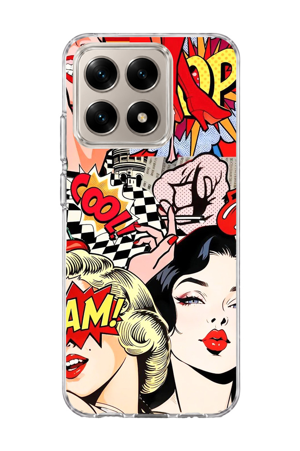 Mi 15t Compatible Comic Book Women's Printed Transparent Phone Case