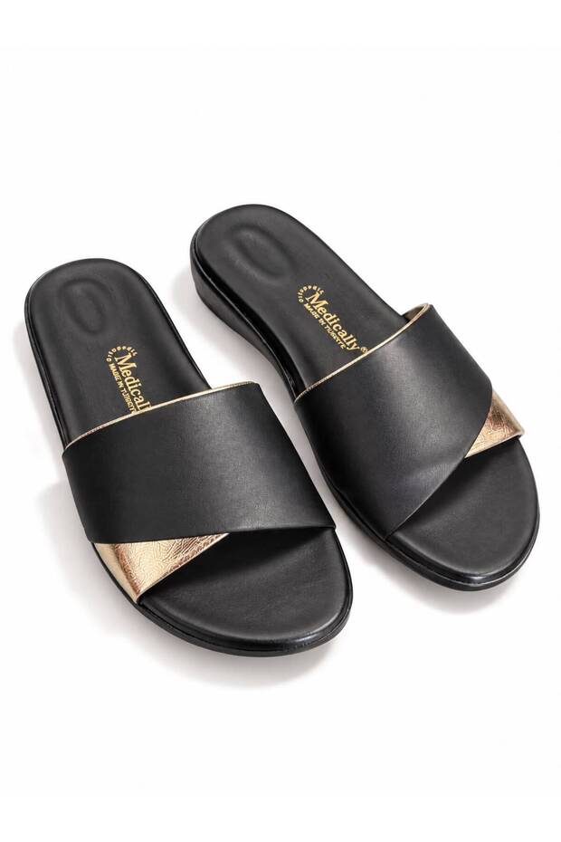 Orthopedic Heel Spur Supported Leather Women's Slippers