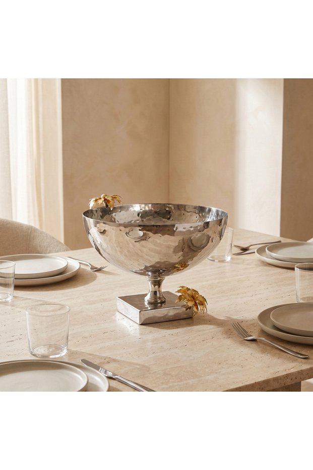 Palm Stainless Steel Decorative Bowl