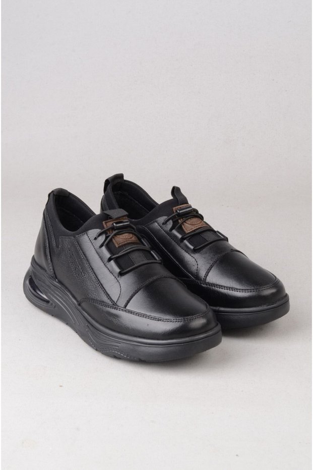 Seç Z1041 Genuine Leather Comfort Women's Shoes Black
