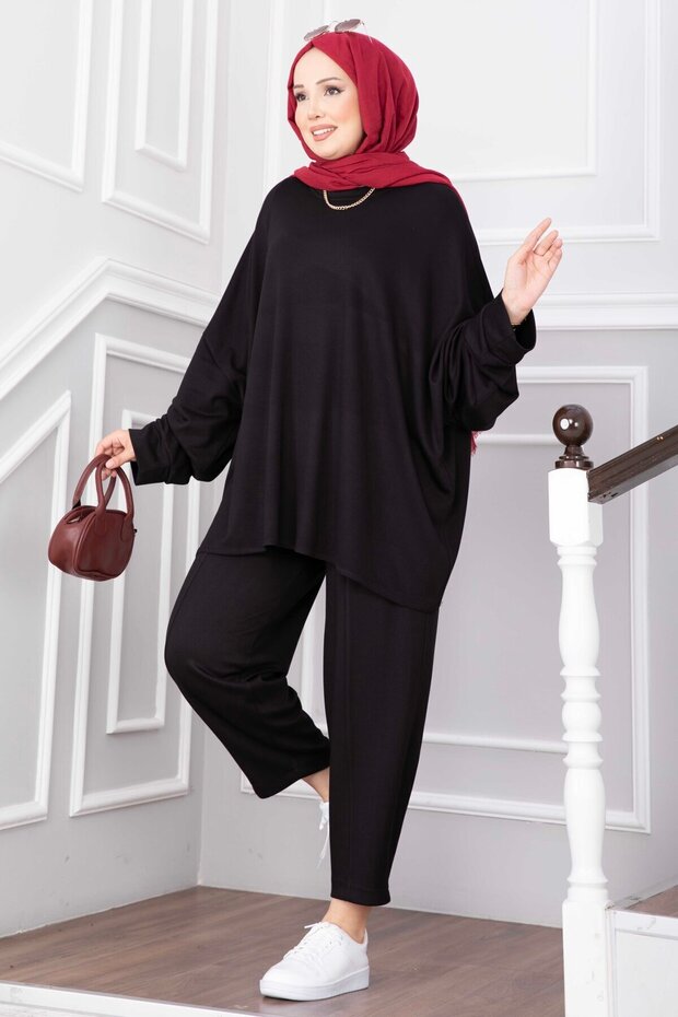 Tunic Trousers Double Suit Black