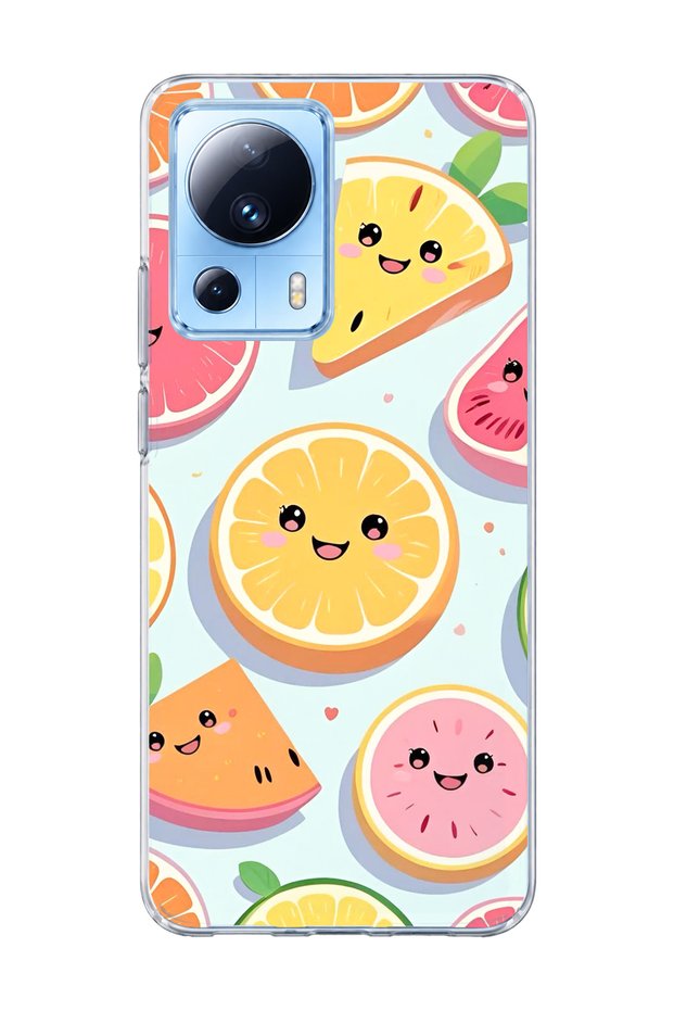 Mi 13 Lite Compatible Cute Fruit Slices Printed Transparent Phone Case