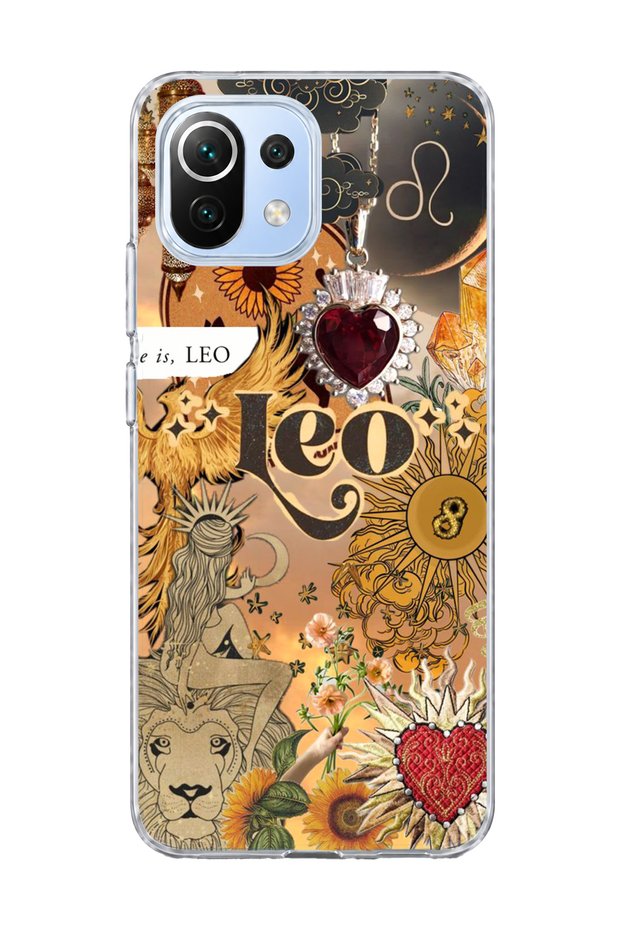 Mi 11 Lite Compatible Leo Printed Transparent Phone Case