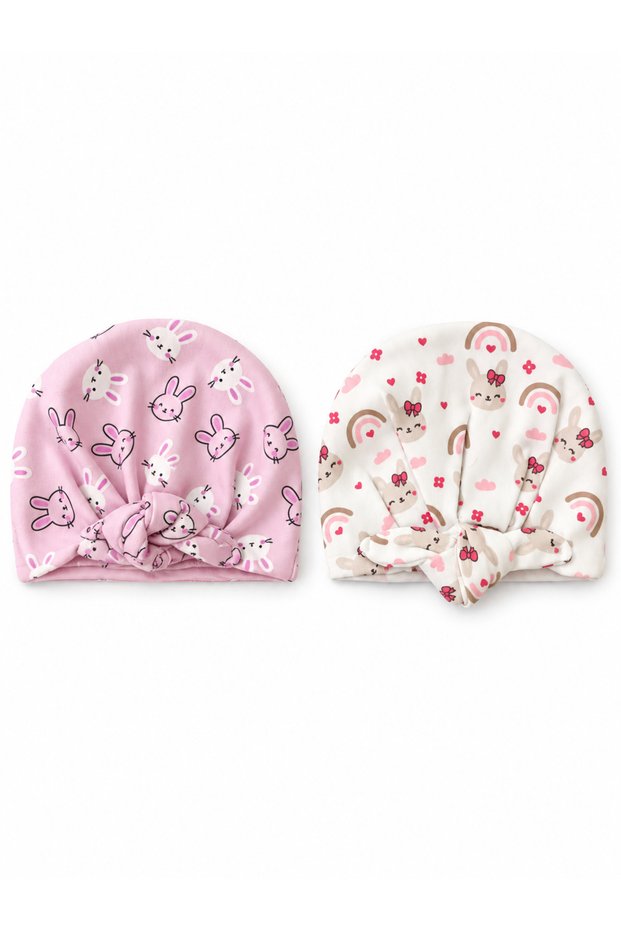 Set of 2 Newborn Knotted Beanies
