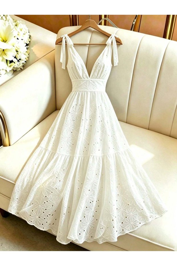 Rochie maxi, alb