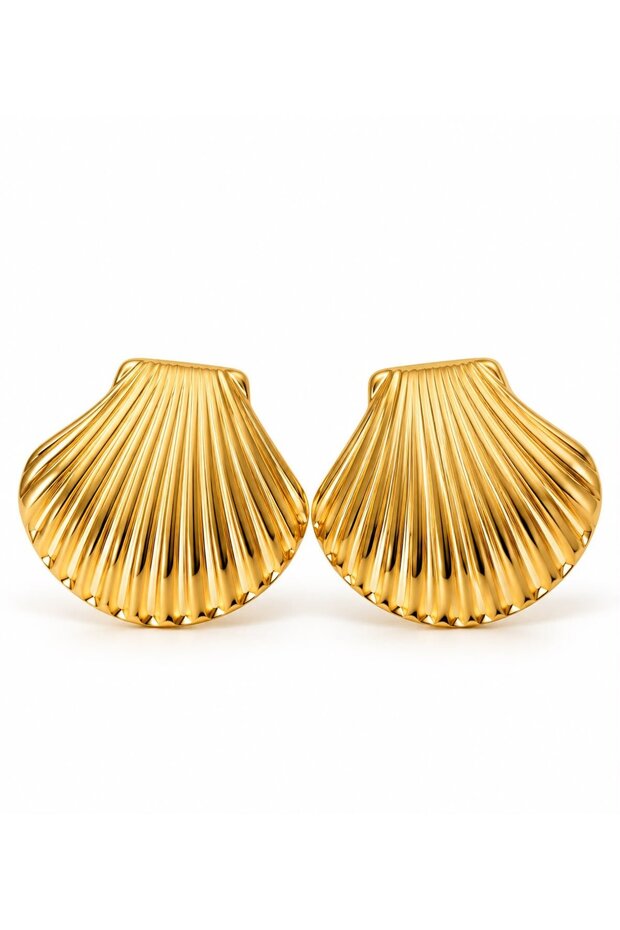 Aurelia Gold | Sea Shell Steel Earrings