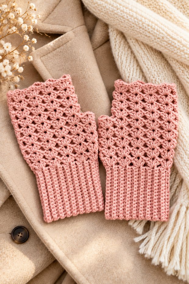 Women's Fingerless Knitted Gloves Hand Knitted Winter Warm Gloves for Daily Use