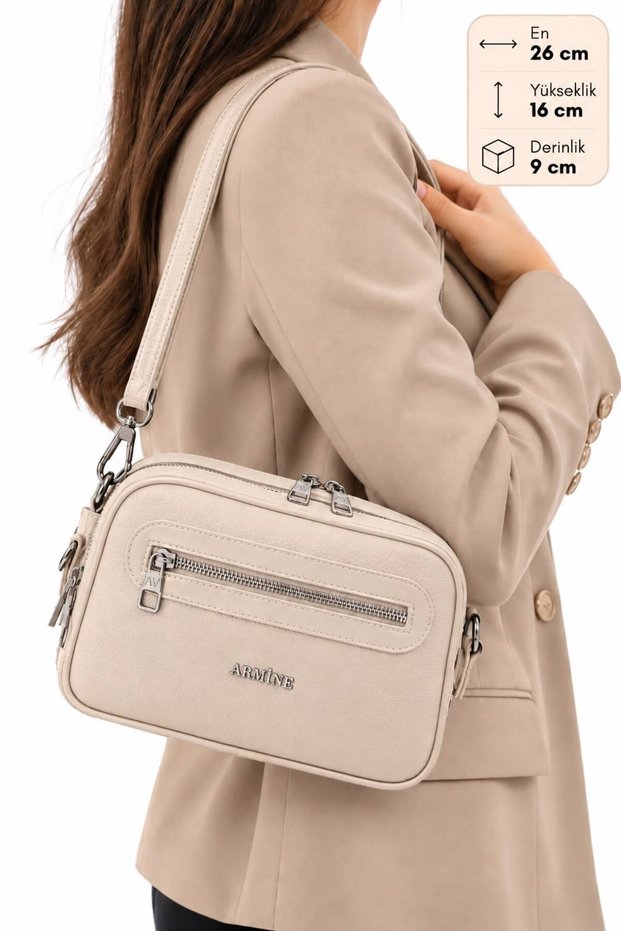 Women's Shoulder and Handbag with Strap, Double Compartment, Daily Use Bag, Multi-Compartment